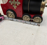 Vintage Train Bottle and Shot Glass Holder- Set of 6