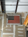 Large Vintage Framed American Flag