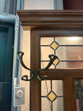 1970s Mid-Century Modern Wooden and Stained Glass Light Up Hall Tree