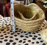 Pair of Handmade Pottery Vase and Bowl