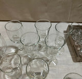 Large Collection of "S" Monogrammed Glasses- Set of 12