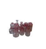 Instant Collection of Pink Glass Miniature Vases- Set of 13