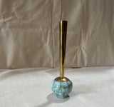 Delft Holland Marble and Brass Skinny Vase