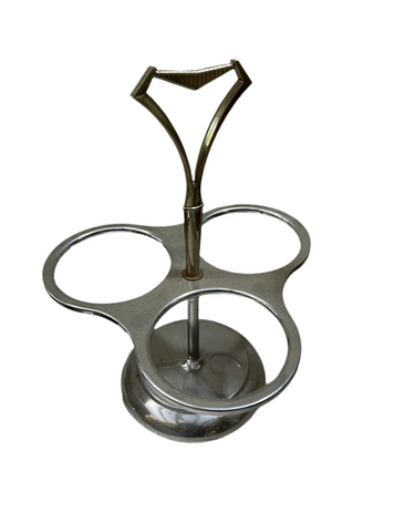 Three Ring Silver Serving Caddy