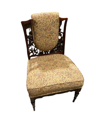 Hand Carved Wooden Antique Accent Chair