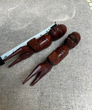 Pair of Wooden Hand Carved African Figurative Sculptures