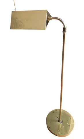 Brass Floor Lamp With Round Base