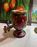 Vintage Russian Wooden Samovar