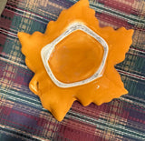 Vintage Orange Ceramic Leaf Ashtray/Catchall