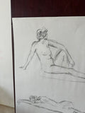 Contemporary Nudist Drawing With Posed Women