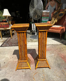 Pair of Bamboo Plant Stand Pillars