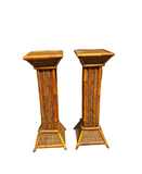 Pair of Bamboo Plant Stand Pillars