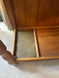 1970s Mid-Century Modern Wooden and Stained Glass Light Up Hall Tree