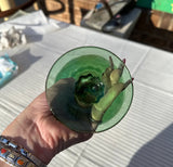 Viking Princess Flowerlite Emerald Glass Cup