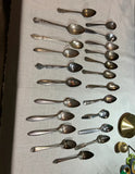 Huge Collection of Silver Spoons- Set of 22