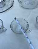 Collection of Glass Etched Punch Bowls and Cups With Matching Serving Tray and Bowl- Set of 10