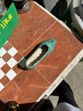Ceramic Teal Woman's Flat Shoe Sculpture
