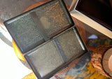 Vintage Pair of Brass Etched Cigarette Cases