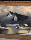 Original Mountain Painting Oil on Canvas Signed by “Wolfe”