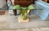 Vintage Serge Roche Style Console Table and Mirror Set With Leaf Accents