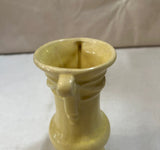 Small Handmade Yellow Ceramic Detailed Vase