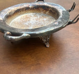 Small Round Silver Footed Ashtray