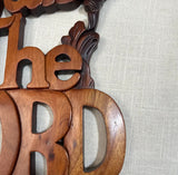 Wooden Hand Carved "Praise the Lord" Wall Hanging