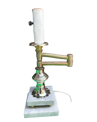 Italian Marble Base Extending Desk Lamp