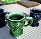 Instant Collection Vintage Coffee Cups With Pedestal Stands and Eagle Accents