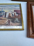 Trio of Framed Vintage Drawings