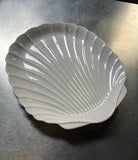 Vintage White Ceramic Seashell Style Platter
