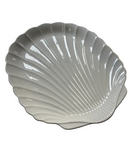 Vintage White Ceramic Seashell Style Platter