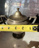 Small Silver Trophy Style Catchall With Matching Lid