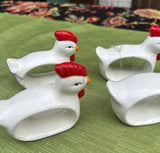 Collection of Chicken Napkin Rings- Set of 4