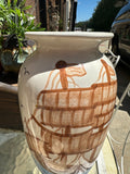 Ceramic Painted Vase With Pirate Ship Accents