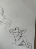 Front and Back Nude Erotic Drawing of Models