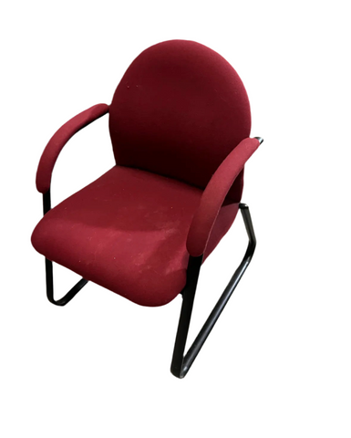 Vintage Dark Red Padded Office Chair