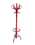 Red Wooden Vintage Hat/Coat Rack, Slight Condition Issue