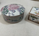 Pair of Floral Ceramic Boxes