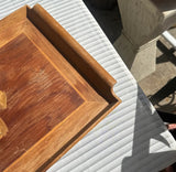 Lightweight Wooden Tray With Floral Accents