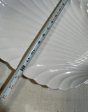White Ceramic Vintage Shell Style Serving Platter