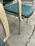 Collection of Green Padded Office Chairs- Set of 5