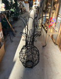 Modern Style Black Wired Pineapple Sculpture