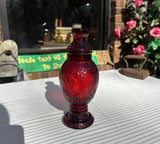 Dark Red Eagle Jar With Matching Lid