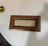 Vintage Handwritten Quote, Signed and Framed