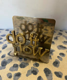 Do It Now Vintage Brass Paper Organizer
