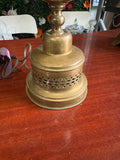 1970s Vintage Lace Brass Table Lamp