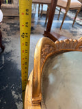 Regal Gold Wooden Bench With Velvet Seating