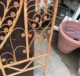 Wicker Twin Headboard With Heart Details