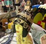 Vintage Handmade Winter Hat With Animal Details